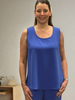 Selina Crepe Vest in Hyacinth Blue