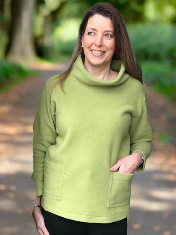 Almscliffe two pocket Smock with cowl neckline in 9 Colours