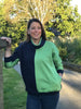 Carlton Sweatshirt top in Black/Soft Green and Navy/Soft Green