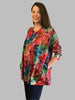 Eva jersey swing top in multi coloured print